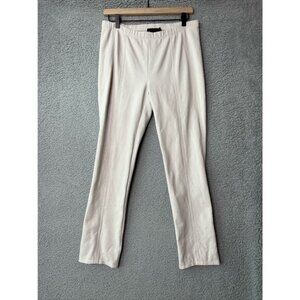 DKNY Pants 10 Medium Pull On Ankle Skinny Fit Cream Beige Career Modern Leggings